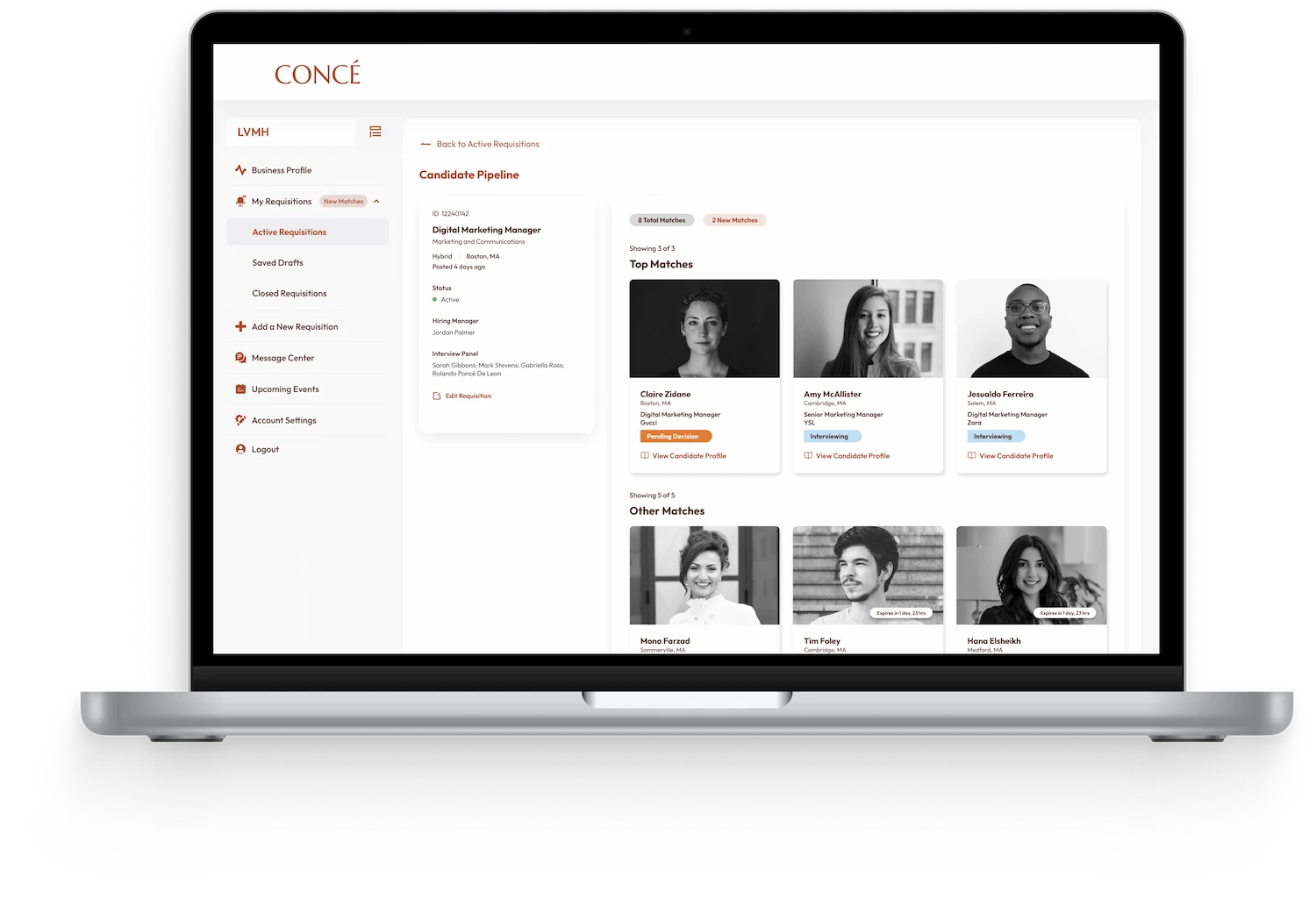 Macbook with Conce logo
